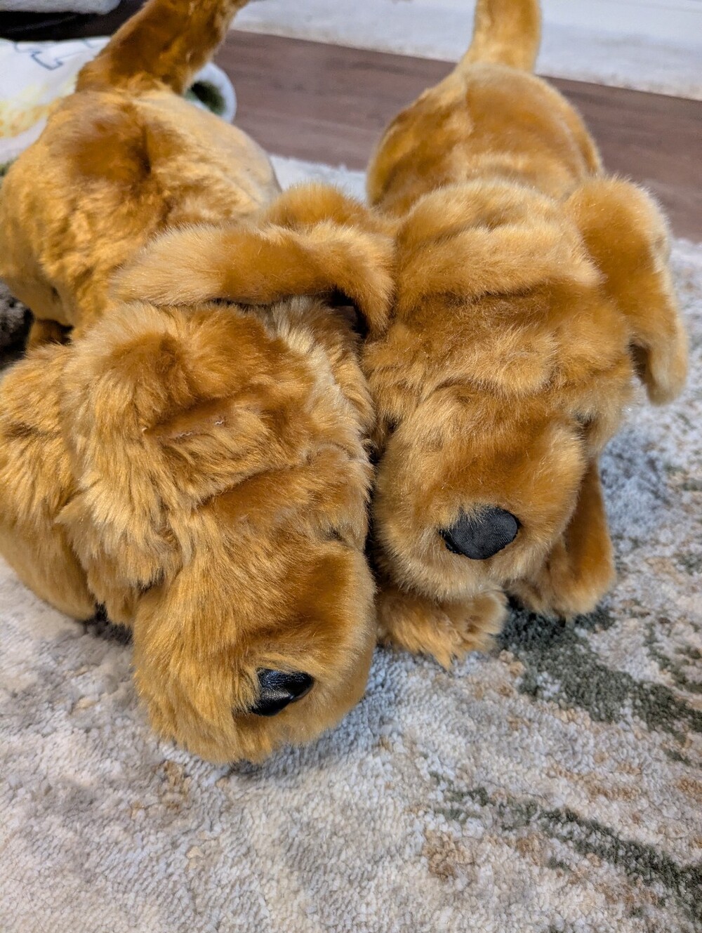 2 Plush Brown Retriever Pups -Ultra Soft  Plush